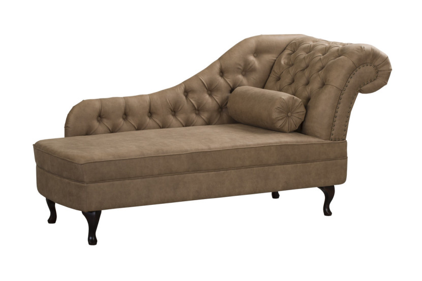 Ropez Chesterfield Pako szezlong prawy imitacja skóry brąz 193802