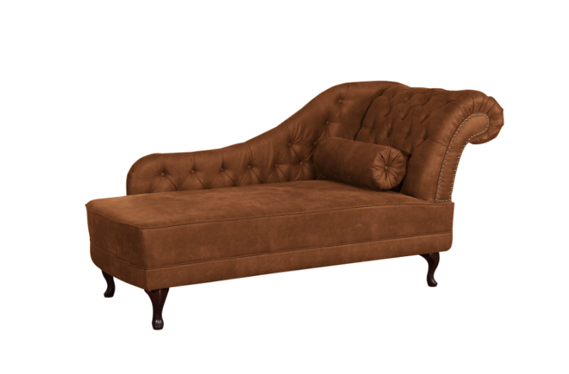 Ropez Chesterfield Pako szezlong prawy imitacja skóry koniak 193804