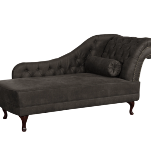 Ropez Chesterfield Pako szezlong prawy imitacja skóry szary 193816 Ropez Chesterfield Pako szezlong prawy imitacja skóry szary 193816