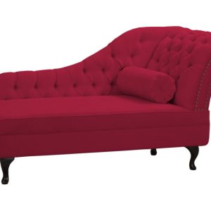 Ropez Chesterfield Pako szezlong prawy mikrofibra czerwony 193730 Ropez Chesterfield Pako szezlong prawy mikrofibra czerwony 193730
