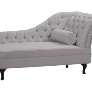 Ropez Chesterfield Pako szezlong prawy mikrofibra szary 193726 Ropez Chesterfield Pako szezlong prawy mikrofibra szary 193726