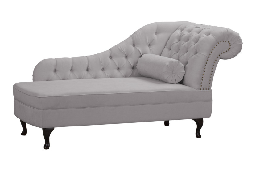 Ropez Chesterfield Pako szezlong prawy mikrofibra szary 193726