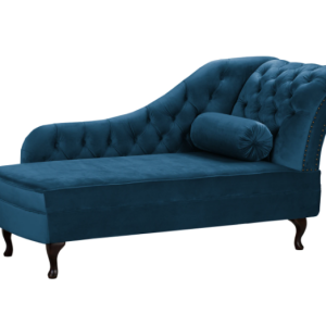 Ropez Chesterfield Pako szezlong prawy welur granatowy 193735 Ropez Chesterfield Pako szezlong prawy welur granatowy 193735