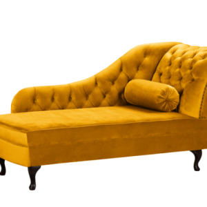 Ropez Chesterfield Pako szezlong prawy welur musztardowy 193719 Ropez Chesterfield Pako szezlong prawy welur musztardowy 193719