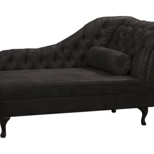 Ropez Chesterfield Pako szezlong prawy zamsz czarny 193814 Ropez Chesterfield Pako szezlong prawy zamsz czarny 193814