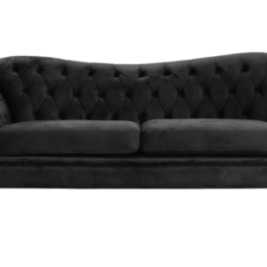 Ropez Chesterfield Sheffield sofa 3 pikowana welur czarny 266034