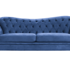 Ropez Chesterfield Sheffield sofa 3 pikowana welur granatowy 266049