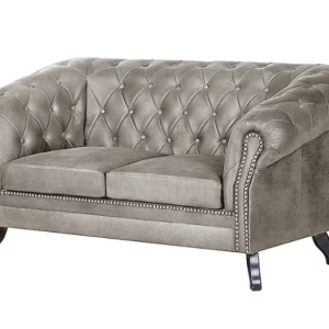 Ropez Chesterfield Sofa 2 os. Pikowana Glasgow zamsz szarość 249518 Ropez Chesterfield Sofa 2 os. Pikowana Glasgow zamsz szarość 249518