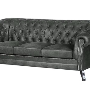 Ropez Chesterfield Sofa 3 os Pikowana Glasgow zamsz antracyt 249520 Ropez Chesterfield Sofa 3 os Pikowana Glasgow zamsz antracyt 249520
