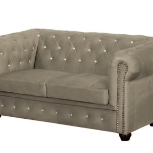 Ropez Chesterfield York Blink 2 kryształki welur beżowy 247595 Ropez Chesterfield York Blink 2 kryształki welur beżowy 247595