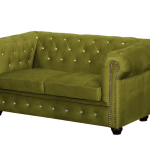 Ropez Chesterfield York Blink 2 kryształki welur zielony 247592 Ropez Chesterfield York Blink 2 kryształki welur zielony 247592