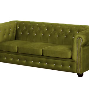 Ropez Chesterfield York Blink 3 kryształki welur zielony 247515 Ropez Chesterfield York Blink 3 kryształki welur zielony 247515