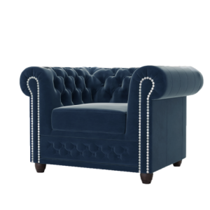 Ropez Chesterfield York fotel pikowany welur Riviera 81 204409