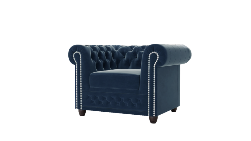 Ropez Chesterfield York fotel pikowany welur Riviera 81 204409
