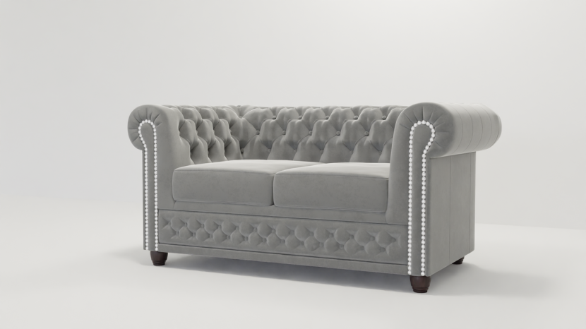 Ropez Chesterfield York sofa 2 os. pikowana welur Riviera 91 151232