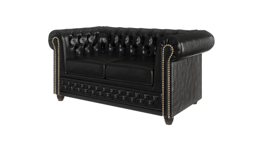 Ropez Chesterfield York sofa 2 osobowa pikowana ekoskóraMg13 146671