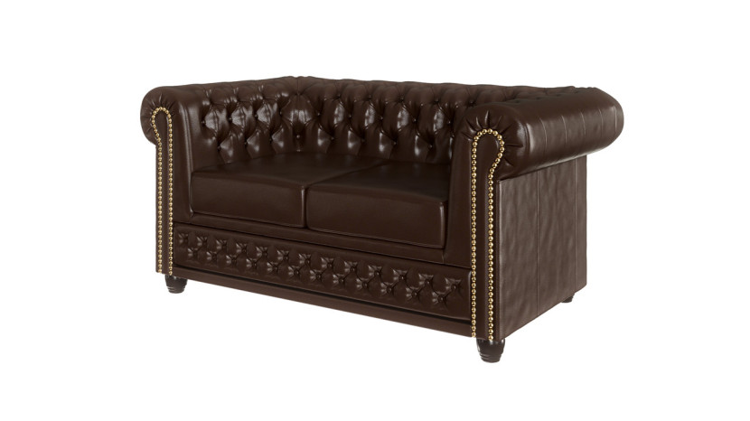 Ropez Chesterfield York sofa 2 osobowa pikowana ekoskóraMg14 146672