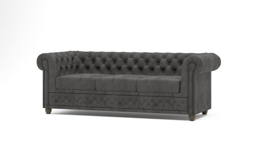 Ropez Chesterfield York sofa 3 os. pikowana welur Riviera 95 146685