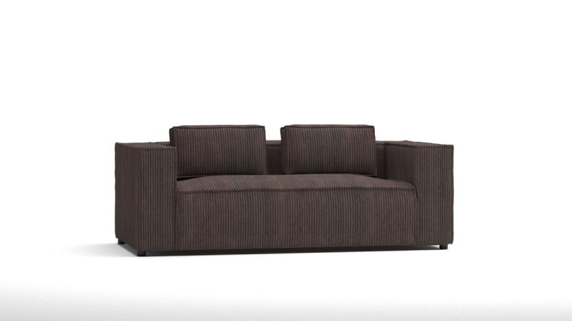 Ropez Cloe sofa 2 osobowa bez funkcji tkanina sztruks brąz 184673