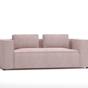 Ropez Cloe sofa 2 osobowa bez funkcji tkanina sztruks różowy 184671 Ropez Cloe sofa 2 osobowa bez funkcji tkanina sztruks różowy 184671