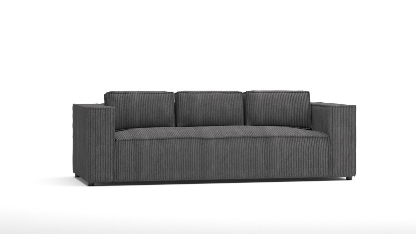 Ropez Cloe sofa 3 osobowa bez funkcji tkanina sztruks grafit 184674