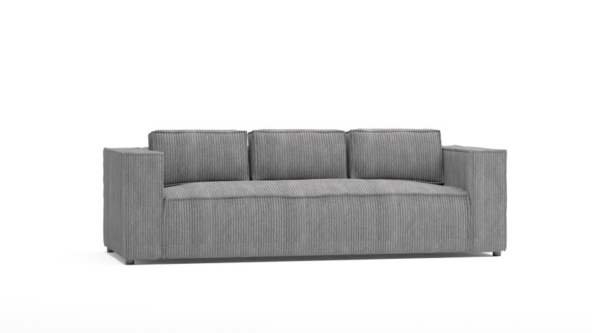Ropez Cloe sofa 3 osobowa bez funkcji tkanina sztruks szary 184676