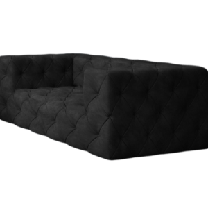 Ropez Fresco sofa 2 osobowa pikowana welur czarny 222610 Ropez Fresco sofa 2 osobowa pikowana welur czarny 222610