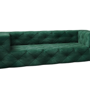 Ropez Fresco sofa 3 osobowa pikowana welur butelkowa zieleń 222609 Ropez Fresco sofa 3 osobowa pikowana welur butelkowa zieleń 222609