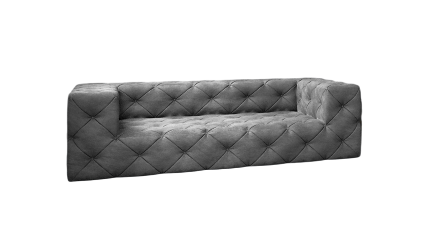 Ropez Fresco sofa 3 osobowa pikowana welur granatowy 222608