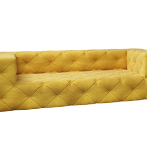 Ropez Fresco sofa 3 osobowa pikowana welur złoty 222611 Ropez Fresco sofa 3 osobowa pikowana welur złoty 222611
