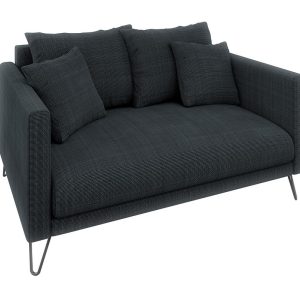 Ropez Freya sofa 2 osobowa nogi metalowe wysokie szenil grafitowy Flow 18 691593 Ropez Freya sofa 2 osobowa nogi metalowe wysokie szenil grafitowy Flow 18 691593