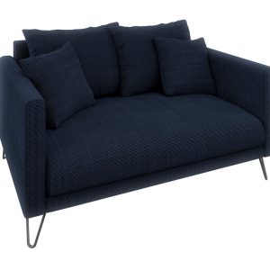 Ropez Freya sofa 2 osobowa nogi metalowe wysokie szenil granatowy Flow 22 691595 Ropez Freya sofa 2 osobowa nogi metalowe wysokie szenil granatowy Flow 22 691595