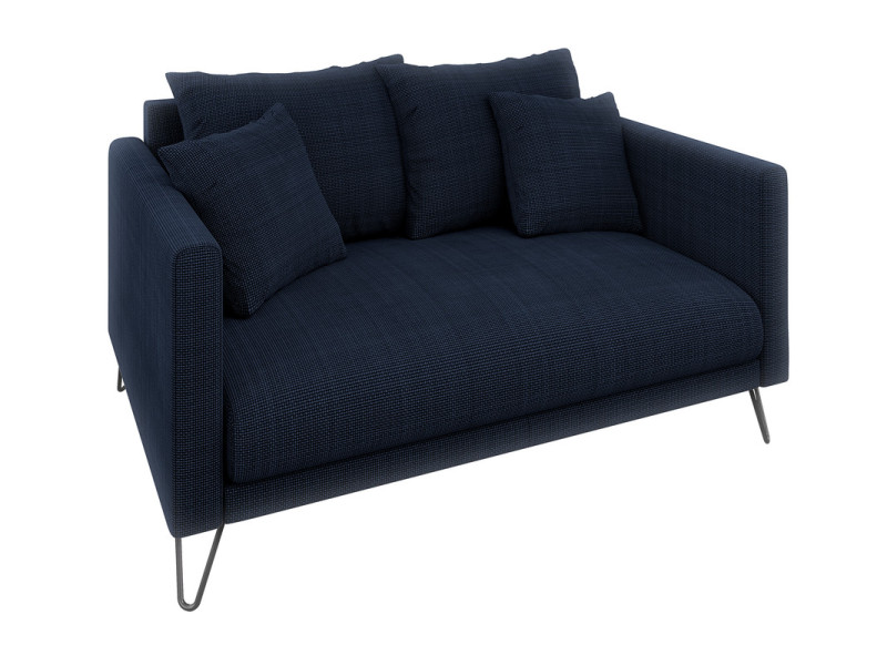 Ropez Freya sofa 2 osobowa nogi metalowe wysokie szenil granatowy Flow 22 691595