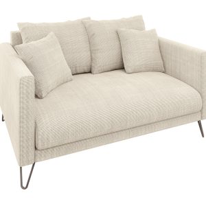 Ropez Freya sofa 2 osobowa nogi metalowe wysokie szenil kremowy Flow 05 691598 Ropez Freya sofa 2 osobowa nogi metalowe wysokie szenil kremowy Flow 05 691598