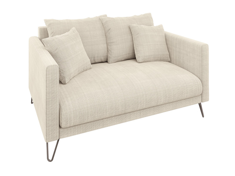 Ropez Freya sofa 2 osobowa nogi metalowe wysokie szenil kremowy Flow 05 691598