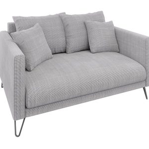 Ropez Freya sofa 2 osobowa nogi metalowe wysokie szenil srebrny Flow 16 691601 Ropez Freya sofa 2 osobowa nogi metalowe wysokie szenil srebrny Flow 16 691601