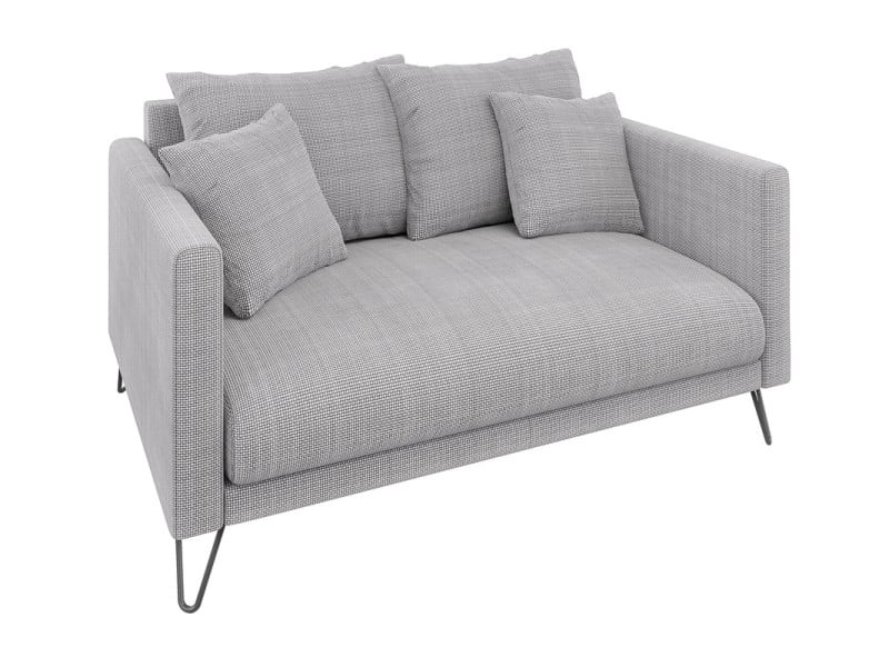 Ropez Freya sofa 2 osobowa nogi metalowe wysokie szenil srebrny Flow 16 691601