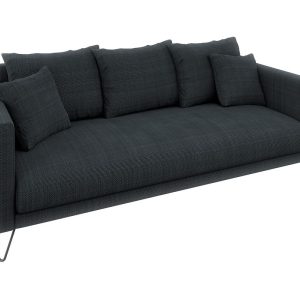 Ropez Freya sofa 3 osobowa nogi metalowe wysokie szenil grafitowy Flow 18 691499 Ropez Freya sofa 3 osobowa nogi metalowe wysokie szenil grafitowy Flow 18 691499