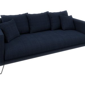 Ropez Freya sofa 3 osobowa nogi metalowe wysokie szenil granatowy Flow 22 691503 Ropez Freya sofa 3 osobowa nogi metalowe wysokie szenil granatowy Flow 22 691503