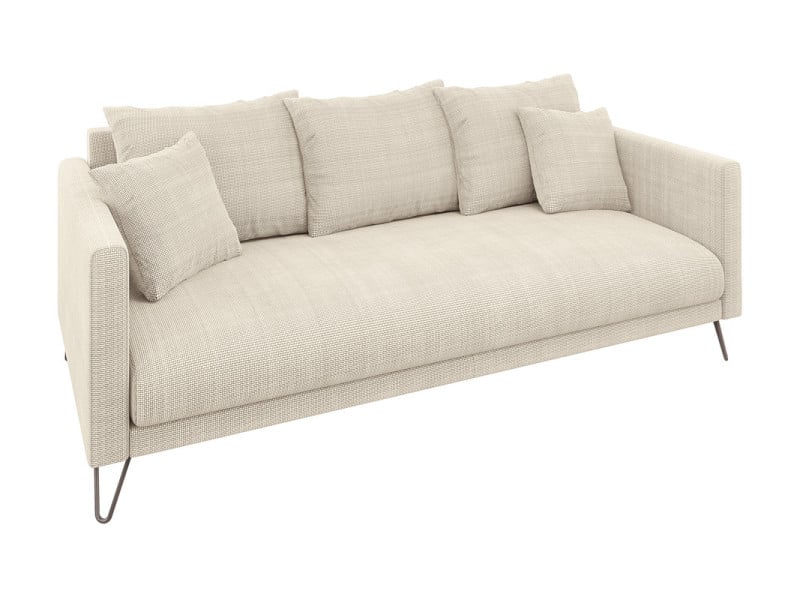 Ropez Freya sofa 3 osobowa nogi metalowe wysokie szenil kremowy Flow 05 691501