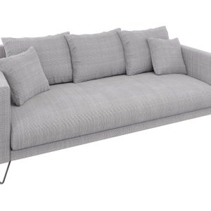 Ropez Freya sofa 3 osobowa nogi metalowe wysokie szenil srebrny Flow 16 691504 Ropez Freya sofa 3 osobowa nogi metalowe wysokie szenil srebrny Flow 16 691504
