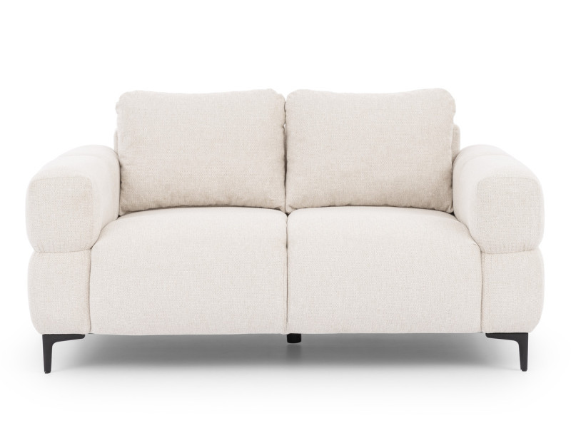 Ropez Helio sofa 2 osobowa nogi metalowe wysokie tkanina Aragon 01 biały 957421