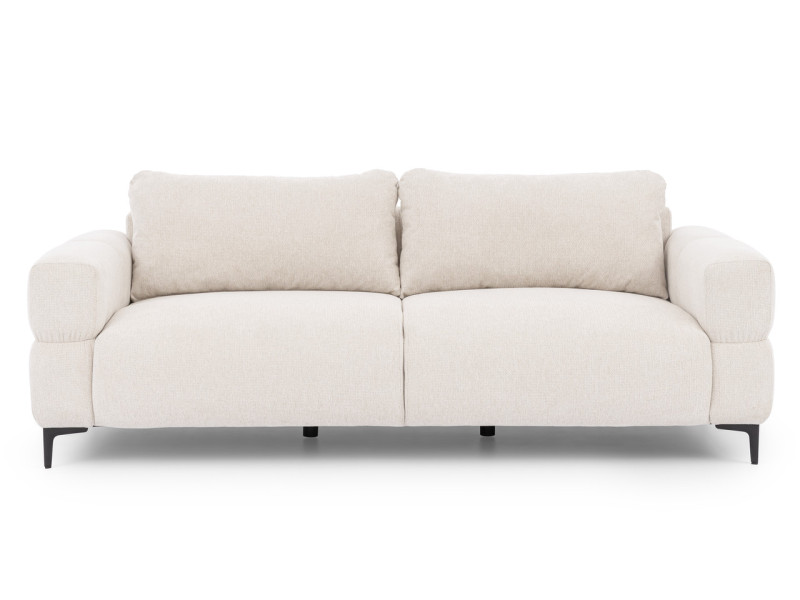 Ropez Helio sofa 3 osobowa nogi metalowe wysokie tkanina Aragon 01 biały 957414