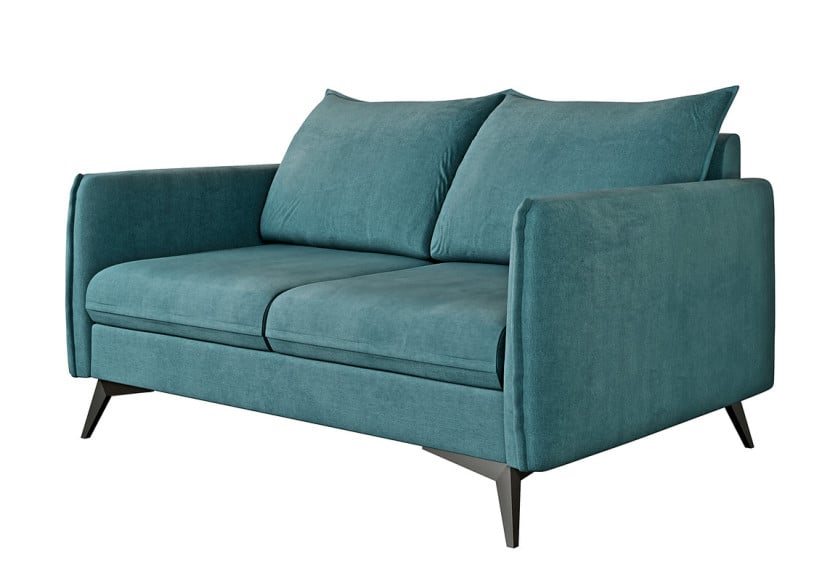 Ropez Juli Bis sofa 2 osobowa nogi metalowe tkanina turkus 198790