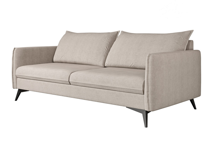 Ropez Juli Bis sofa 3 osobowa nogi metalowe tkanina krem 198794