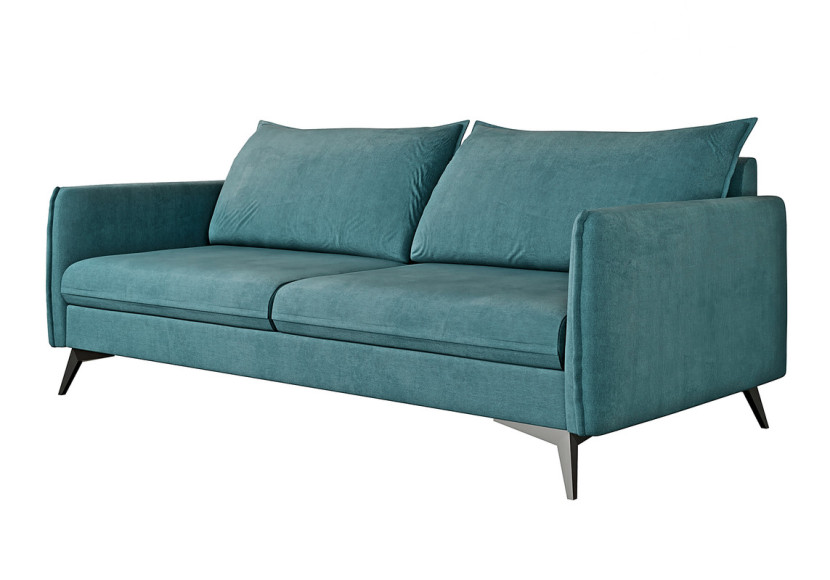 Ropez Juli Bis sofa 3 osobowa nogi metalowe tkanina turkus 198783