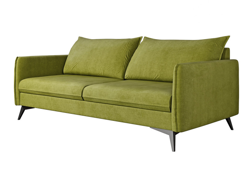 Ropez Juli Bis sofa 3 osobowa nogi metalowe tkanina zielona 198785