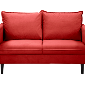 Ropez Juli sofa 2 osobowa wysokie nogi plusz czerwony 180763