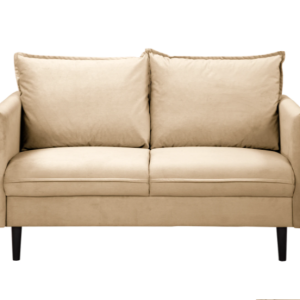 Ropez Juli sofa 2 osobowa wysokie nogi tkanina plusz beż 180784