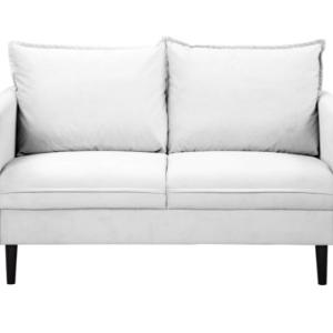Ropez Juli sofa 2 osobowa wysokie nogi tkanina plusz biały 180796